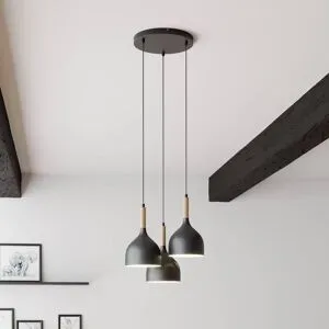 Hängelampe Noak Luminex, dimmbar, schwarz, für Wohn- / Esszimmer, Metall, Modern, Pendelleuchte