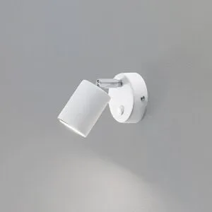 Wandstrahler Fun, weiß, 14 cm hoch, verstellbar, GU10 Fun Luminex, weiß / opal, für Wohn- / Esszimmer, Metall, Modern, Strahler