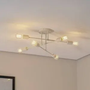 Deckenlampe Cambridge HELAM, dimmbar, creme / amber, für Wohn- / Esszimmer, Metall, Deckenlampe