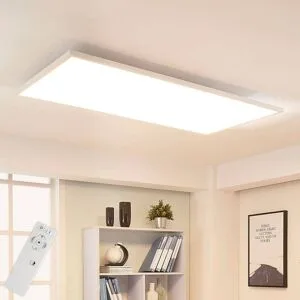 LED Panel Arya Arcchio, dimmbar, weiß / opal, für Arbeitszimmer / Büro, Kunststoff, LED Panel