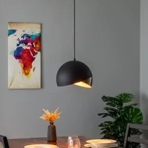 Hängelampe Pacman 2633 Opviq, dimmbar, schwarz, für Wohn- / Esszimmer, Metall, Modern, Pendelleuchte