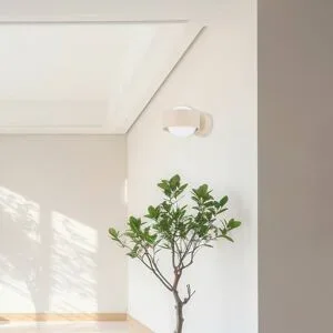Wandlampe Mado Argon, dimmbar, creme / amber, für Wohn- / Esszimmer, Metall, Modern, Wandleuchte, Wandlampe Innen