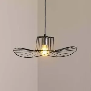 Hängelampe Tel Opviq, dimmbar, schwarz, für Wohn- / Esszimmer, Metall, Pendelleuchte