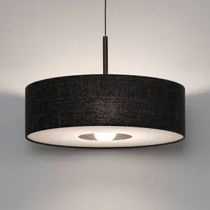 Euluna Hängelampe Amarela L Nowodvorski Lighting, dimmbar, schwarz, für Wohn- / Esszimmer, Textil / Stoff / Seide, Modern, Pendelleuchte
