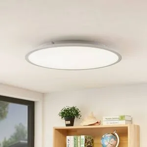 LED Deckenlampe Narima Lindby, alu / grau / zink, für Küche, Kunststoff, Modern, LED Deckenleuchte