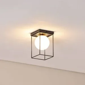Deckenlampe Aroma SIGMA, dimmbar, schwarz, für Flurbereich, Metall, Modern, Deckenlampe