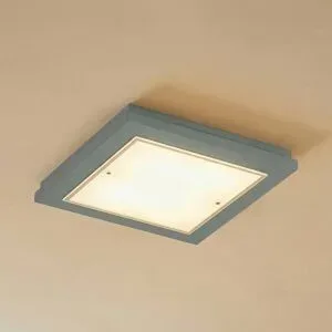 Deckenlampe Tally Argon, grün, für Flurbereich, Holz, Deckenlampe