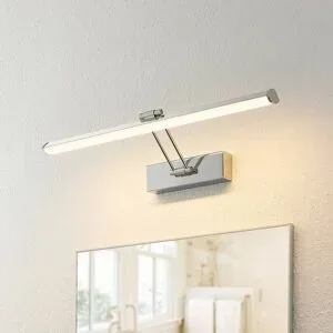 Wandlampe Sanya Lindby, chrom / silber, für Badezimmer, Metall, Modern, Wandleuchte, Wandlampe Bad