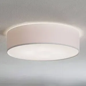 Deckenlampe Rondo TK Lighting, dimmbar, weiß / opal, für Schlafzimmer, Textil / Stoff / Seide, Modern, Deckenlampe