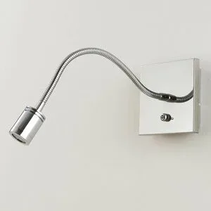 Wandlampe Berfin Lindby, chrom / silber, für Schlafzimmer, Metall, Modern, LED Wandleuchte, Wandlampe Innen