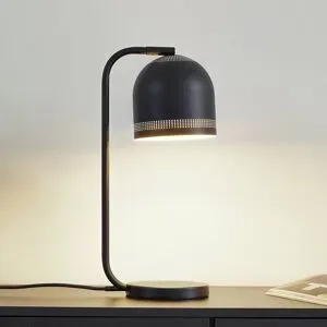 Tischlampe Oura NOLA, schwarz, für Schlafzimmer, Metall, Skandinavisch, Tischlampe