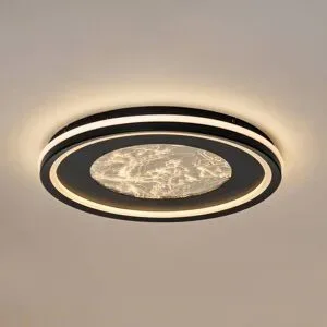 LED Deckenlampe Tillian Lucande, dimmbar, schwarz, für Wohn- / Esszimmer, Metall, Modern, LED Deckenleuchte