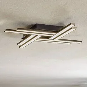 LED Deckenlampe Largo Domiluce, schwarz, für Wohn- / Esszimmer, Aluminium, Modern, LED Deckenleuchte