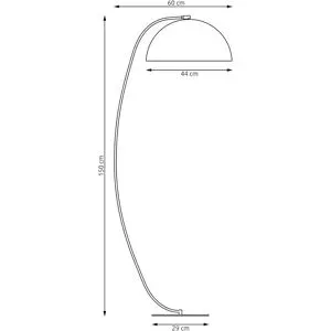 Stehlampe Arcos EMIBIG LIGHTING, weiß / opal, für Wohn- / Esszimmer, Metall, Modern, Stehlampe