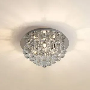 Kristall Deckenlampe Antonino Lindby, dimmbar, chrom / silber, für Wohn- / Esszimmer, Kristall, Modern, Deckenlampe