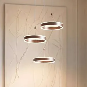 Hängelampe Kolo Lucande, dimmbar, braun / rost, für Wohn- / Esszimmer, Metall, Modern
