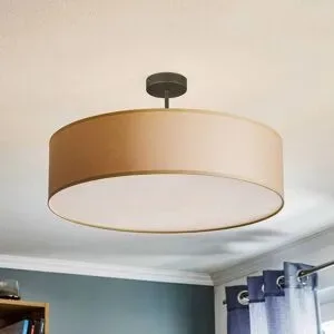 Deckenlampe Rondo TK Lighting, dimmbar, creme / amber, für Schlafzimmer, Textil / Stoff / Seide, Modern, Deckenlampe