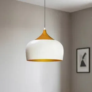 Hängelampe Qwen ROYALTECH, dimmbar, weiß / opal, für Wohn- / Esszimmer, Metall, Modern, Pendelleuchte