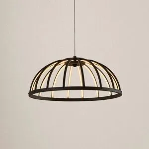 Hängelampe Attea Lucande, dimmbar, schwarz, für Wohn- / Esszimmer, Aluminium, Modern