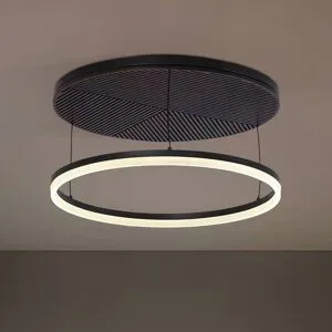 LED Deckenlampe Orven Lucande, dimmbar, schwarz, für Wohn- / Esszimmer, Metall, Modern, LED Deckenleuchte