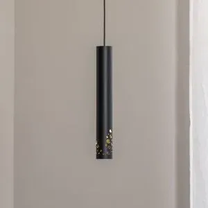 Hängelampe Tibia Luminex, dimmbar, schwarz, für Wohn- / Esszimmer, Metall, Pendelleuchte