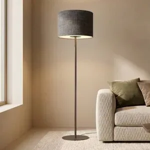 Euluna Stehlampe Amarela Nowodvorski Lighting, schwarz, für Wohn- / Esszimmer, Textil / Stoff / Seide, Modern, Stehlampe
