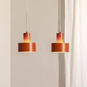 Hängelampe Rif 2 SIGMA, dimmbar, rot, für Wohn- / Esszimmer, Metall, Modern, Pendelleuchte