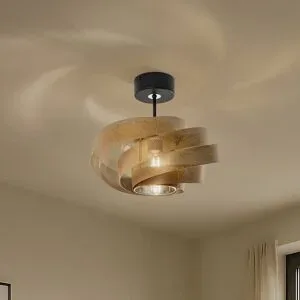 Deckenlampe Vento Domiluce, dimmbar, messing / gold, für Wohn- / Esszimmer, Metall, Modern, Deckenlampe