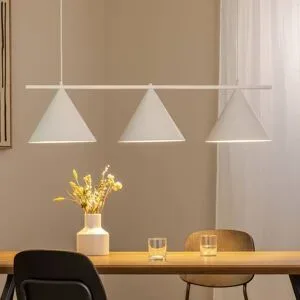 Hängelampe Capital Eko-Light, dimmbar, weiß / opal, für Wohn- / Esszimmer, Metall, Modern, Pendelleuchte