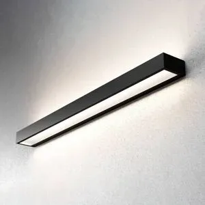 Wandlampe Mera MCJ, schwarz, für Flurbereich, Metall, Modern, LED Wandleuchte, Wandlampe Innen