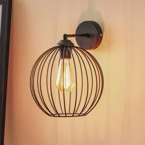 Wandlampe Cumera HELAM, dimmbar, schwarz, für Wohn- / Esszimmer, Metall, Modern, Wandleuchte, Wandlampe Innen