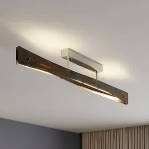 LED Deckenlampe Lian Quitani, dimmbar, braun / rost, für Wohn- / Esszimmer, Aluminium, Design, LED Deckenleuchte