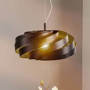 Hängelampe Vento Domiluce, dimmbar, schwarz, für Wohn- / Esszimmer, Metall, Modern, Pendelleuchte