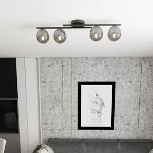 Deckenlampe Kairo EMIBIG LIGHTING, dimmbar, schwarz, für Wohn- / Esszimmer, Metall, Modern, Deckenlampe