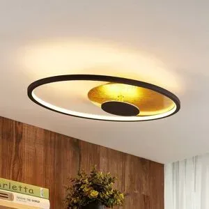 LED Deckenlampe Feival Lindby, dimmbar, braun / rost, für Wohn- / Esszimmer, Metall, Modern, LED Deckenleuchte