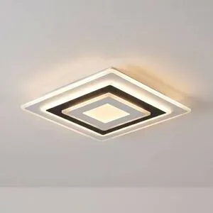 LED Deckenlampe Rebeka Lindby, dimmbar, weiß / opal, für Wohn- / Esszimmer, Kunststoff, Modern, LED Deckenleuchte