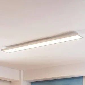 Arcchio Enora LED-Panel, 5500lm, weiß, Metall, 119,5 cm, weiß / opal, für Wohn- / Esszimmer, Kunststoff, Modern, LED Panel
