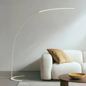 LED Stehlampe DANUA Lindby, dimmbar, weiß / opal, für Wohn- / Esszimmer, Metall, Modern, LED Stehlampe