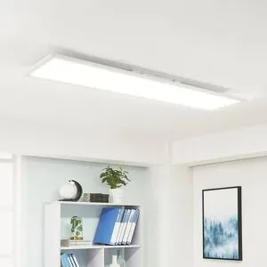 LED Panel Lysander Arcchio, dimmbar, weiß / opal, für Arbeitszimmer / Büro, Aluminium, LED Panel