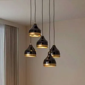 Hängelampe Yildo Opviq, dimmbar, schwarz, für Wohn- / Esszimmer, Metall, Modern, Pendelleuchte