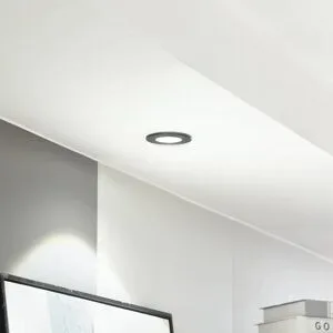 Arcchio LED-Downlight Lirin, schwarz, 4.000K Lirin Arcchio, dimmbar, schwarz, für Wohn- / Esszimmer, Aluminium, Modern, Einbaustrahler