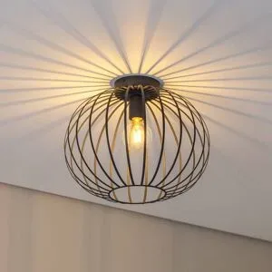 Deckenlampe Valor Argon, dimmbar, schwarz, für Wohn- / Esszimmer, Metall, Modern, Deckenlampe
