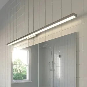 Wandlampe Alenia Lindby, chrom / silber, für Badezimmer, Aluminium, Modern, Wandleuchte, Wandlampe Bad