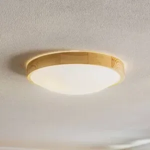 Deckenlampe Zeus Envostar, dimmbar, Holz hell, für Wohn- / Esszimmer, Holz, Modern, Deckenlampe