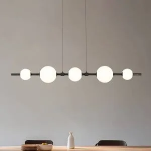 Hängelampe Tanira Lucande, dimmbar, schwarz, für Wohn- / Esszimmer, Metall, Modern