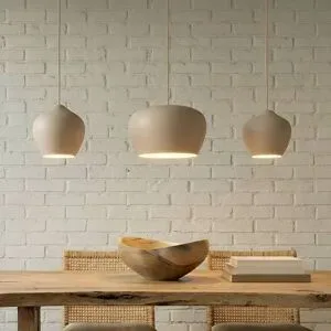Hängelampe Malisa Lucande, dimmbar, creme / amber, für Wohn- / Esszimmer, Metall, Skandinavisch, Pendelleuchte