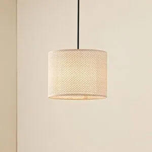Hängelampe Soula Lindby, dimmbar, creme / amber, für Wohn- / Esszimmer, Kunststoff, Landhaus / Rustikal, Pendelleuchte