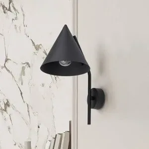 Wandlampe Cono TK Lighting, dimmbar, schwarz, für Wohn- / Esszimmer, Metall, Modern, Wandleuchte, Wandlampe Innen