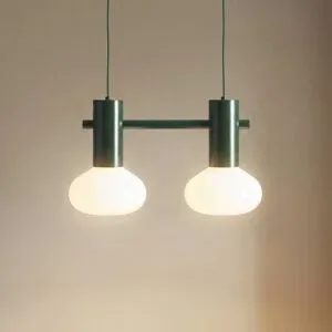 Glas Hängelampe Flo ALDEX, dimmbar, grün, für Wohn- / Esszimmer, Metall, Design, Pendelleuchte