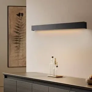 Euluna Wandlampe Straight M Nowodvorski Lighting, schwarz, für Wohn- / Esszimmer, Metall, Modern, LED Wandleuchte, Wandlampe Innen